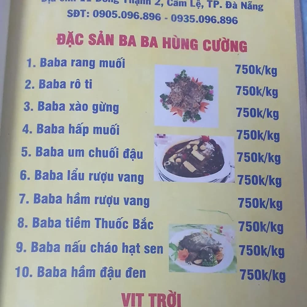 Thực đơn