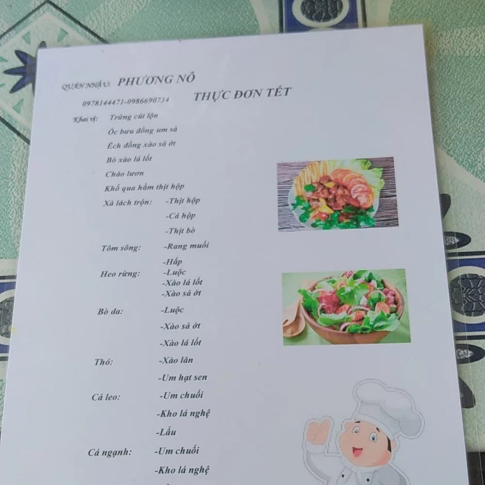 Thực đơn