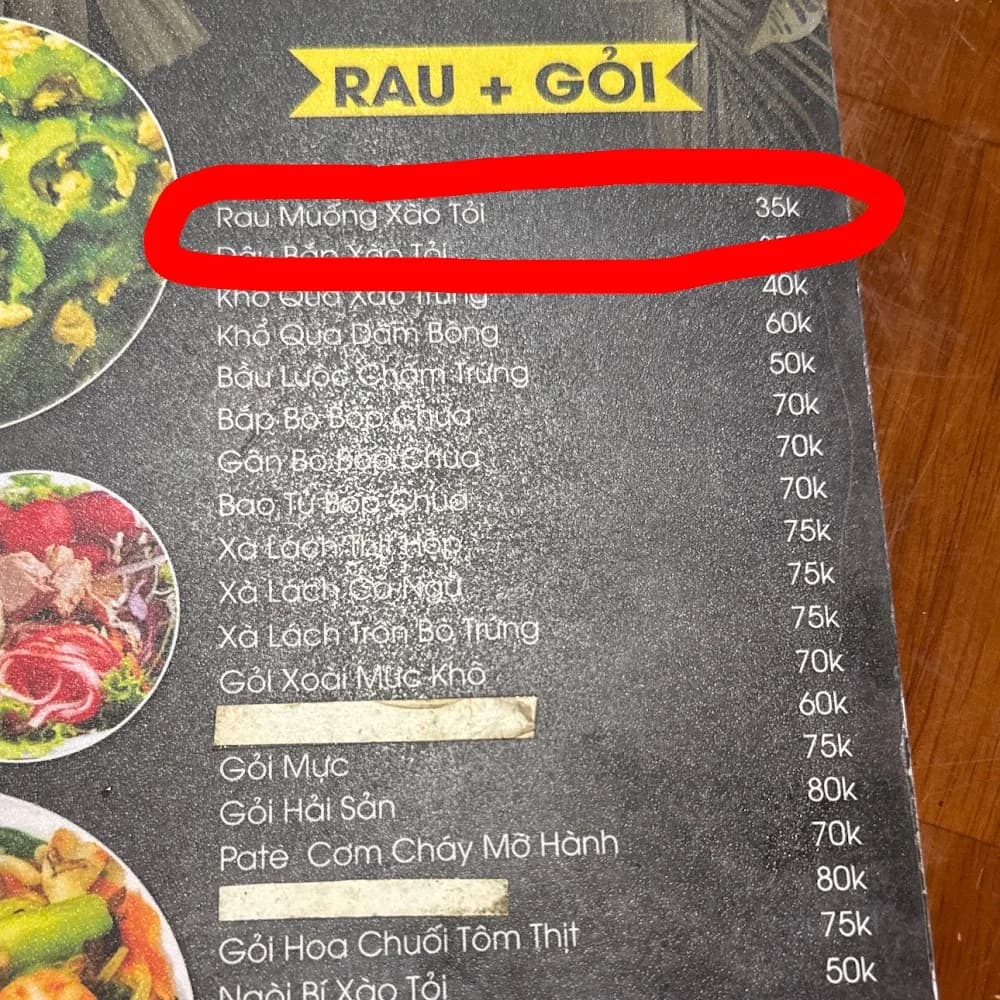 Thực đơn