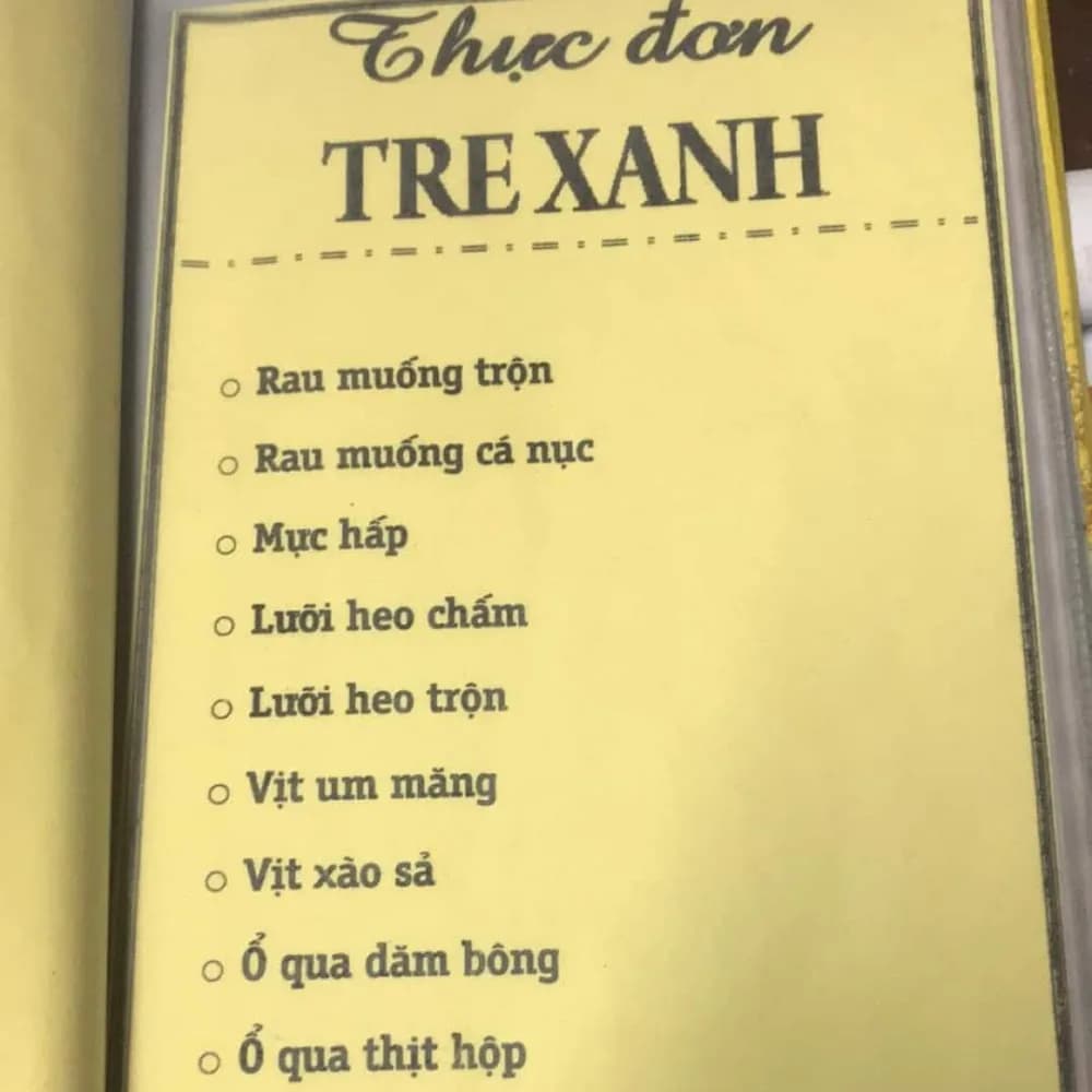 Thực đơn