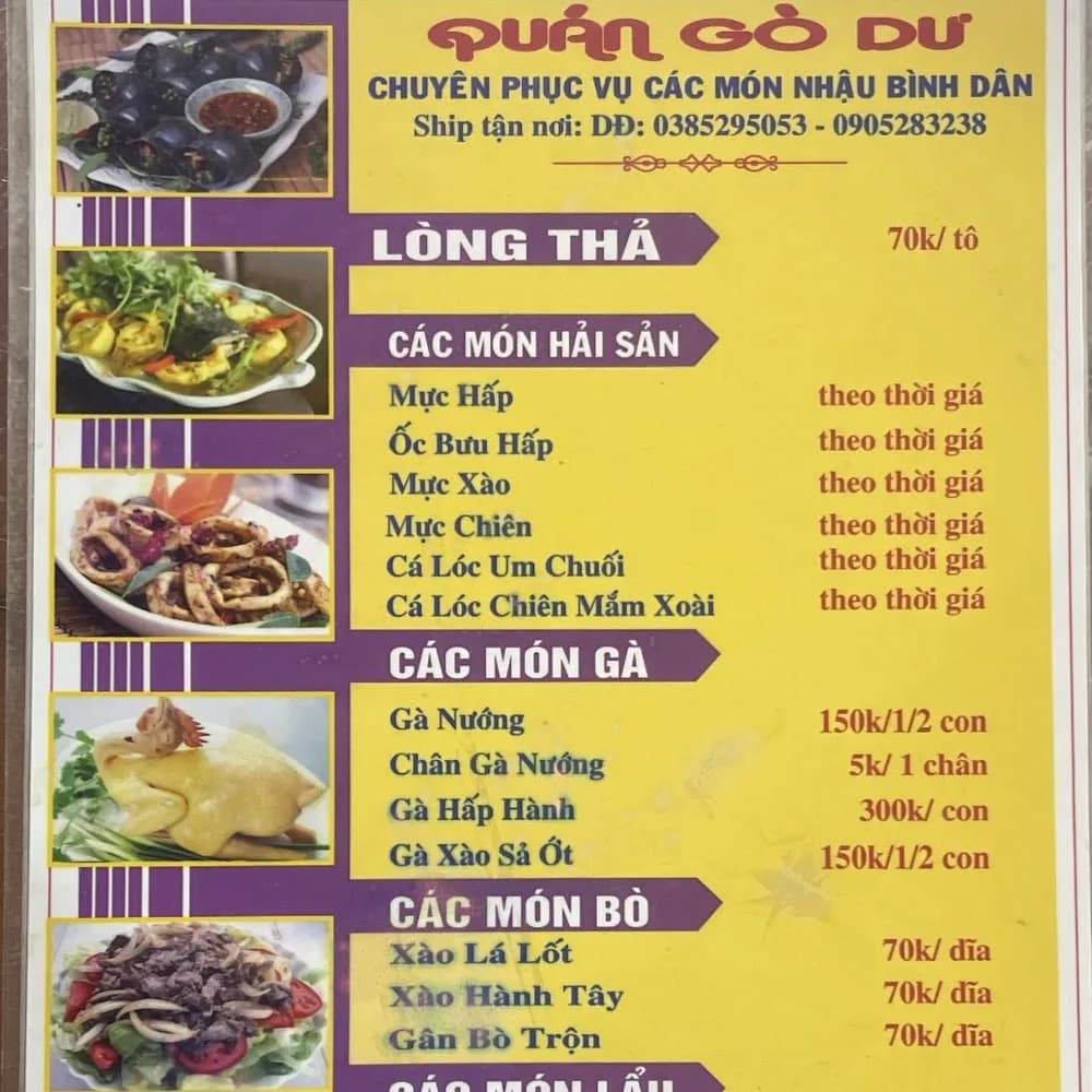Thực đơn