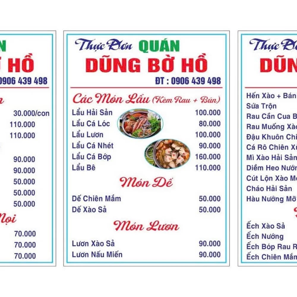 Thực đơn