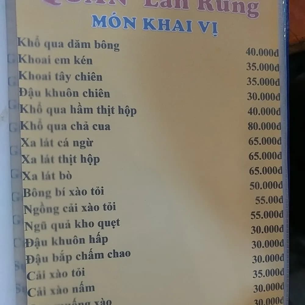 Thực đơn