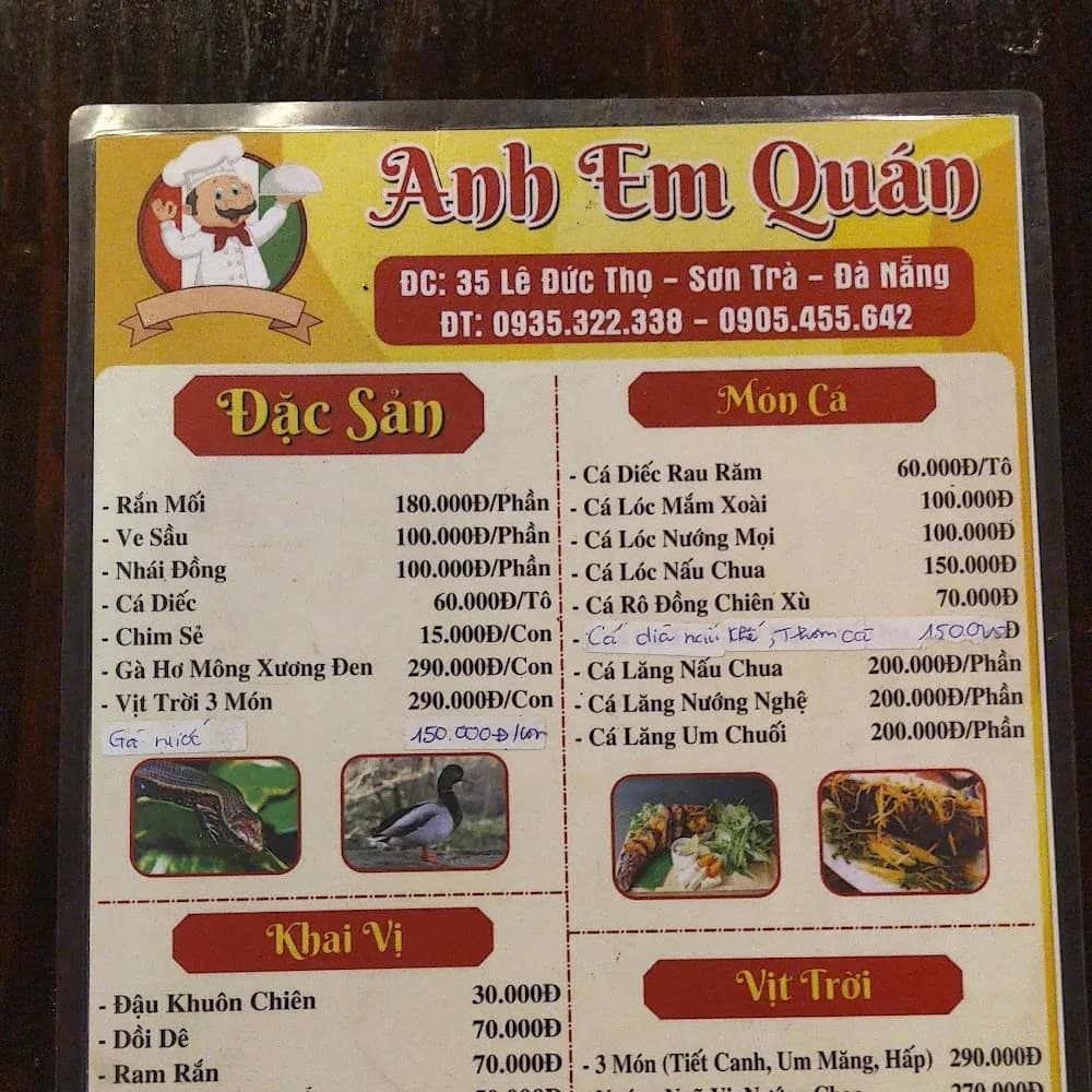 Thực đơn