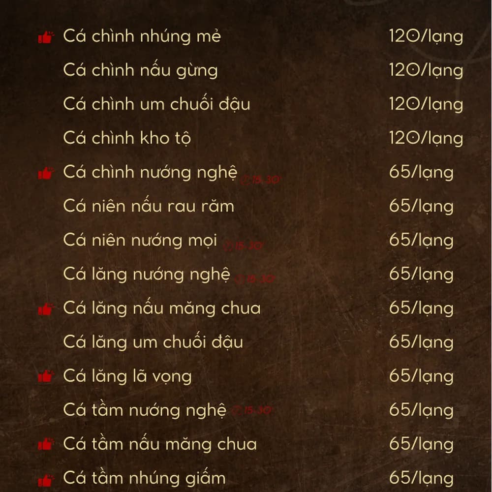 Thực đơn