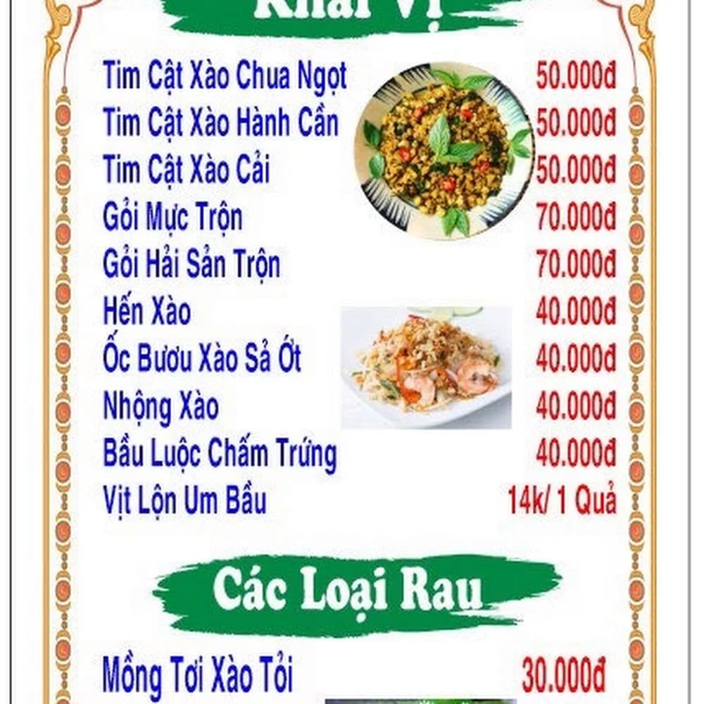 Thực đơn
